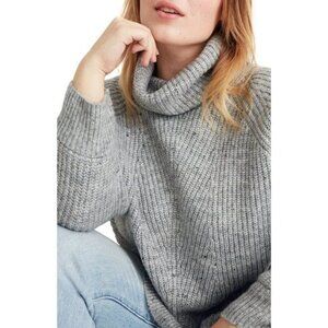 Madewell Donegal Mercer Wool Blend Cozy Turtleneck Sweater